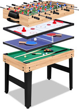 12-In-1 Game Table - 48" Combo Game Table, Ping Pong Table, Foosball Table, Air