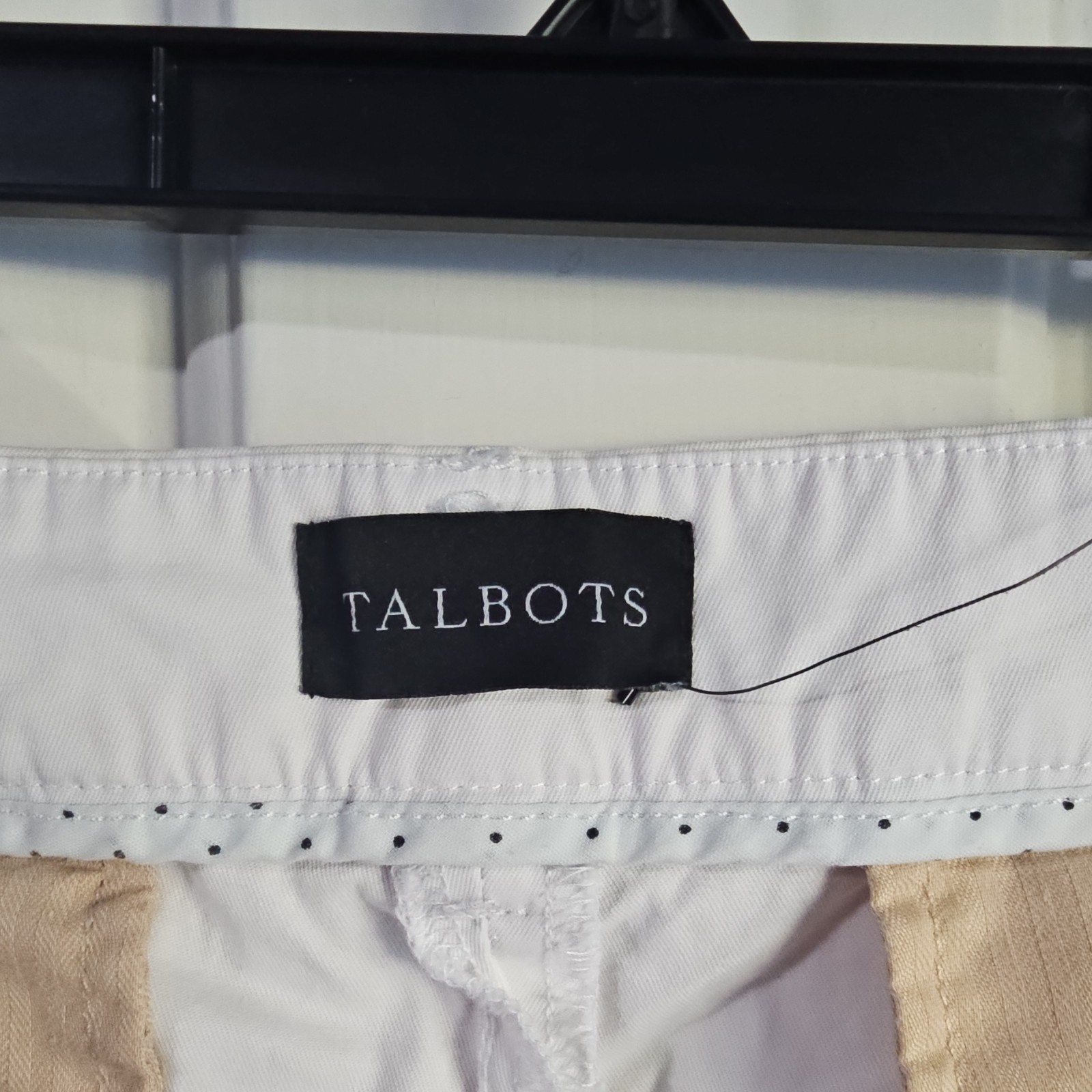 Talbots Women's Solid White Button Zip Flat Front… - image 4