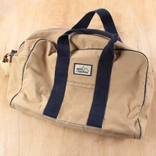 HIGH SIERRA heavy canvas duffle gym bag MEDIUM 17 x 9 x 10 vtg 70s 80s outdoor