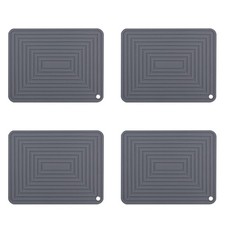 4X  Silicone Pot Holder Square Thick Heat Insulation Pad Non-Slip3753