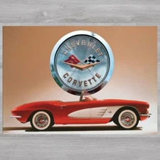 Chevrolet Corvette 12.5" x 16" Vintage Novelty Metal Sign New!