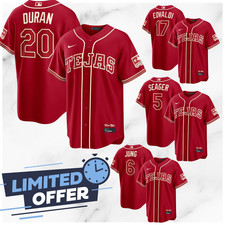 Men's Rangers Corey Seager #5 #6 #17 #20 City Connect 2026 Jersey Stitched Red