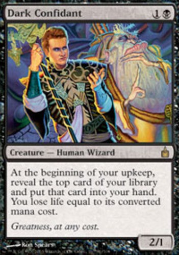 1x Dark Confidant - Foil Moderate Play MTG Magic - Kid Icarus -