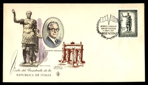 Mayfairstamps Argentina FDC 1961 Giovanni Gronchi president of Italy First Day C