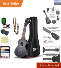 21-Inch Soprano Ukulele Beginner Pack - Gig Bag, Tuner  Free Online Lessons