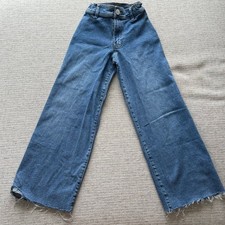 Zara Marine High-Rise Wide-Leg Jeans youth size 9