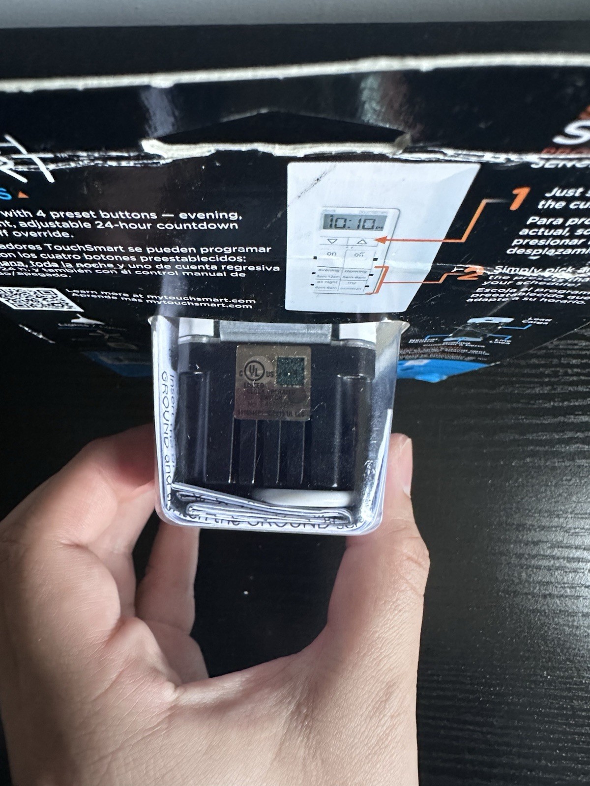 myTouchSmart Indoor In-Wall Simple Set Digital Timer Programmable White