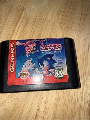 Wacky Worlds Creativity Studio Sega Genesis Video Game Cartridge