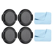 4Pcs Sides Pinch Front Lens Cover Dust Camera Lens Cap for 40.5mm Thread Lens