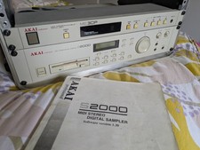 AKAI S2000 MIDI STEREO DIGITAL SAMPLER W/OS Disk And OEM Manual