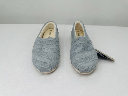 Women's Toms Alpargata Textured Woven Grey Slip On Size US 10 Brand New - Picture 9 of 12