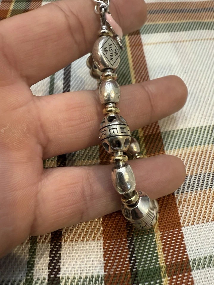 Браслет с брелоками BRIGHTON «Сила розового» лента осведомленности о раке молочной железы 9 дюймов - Изображение 4 из 4