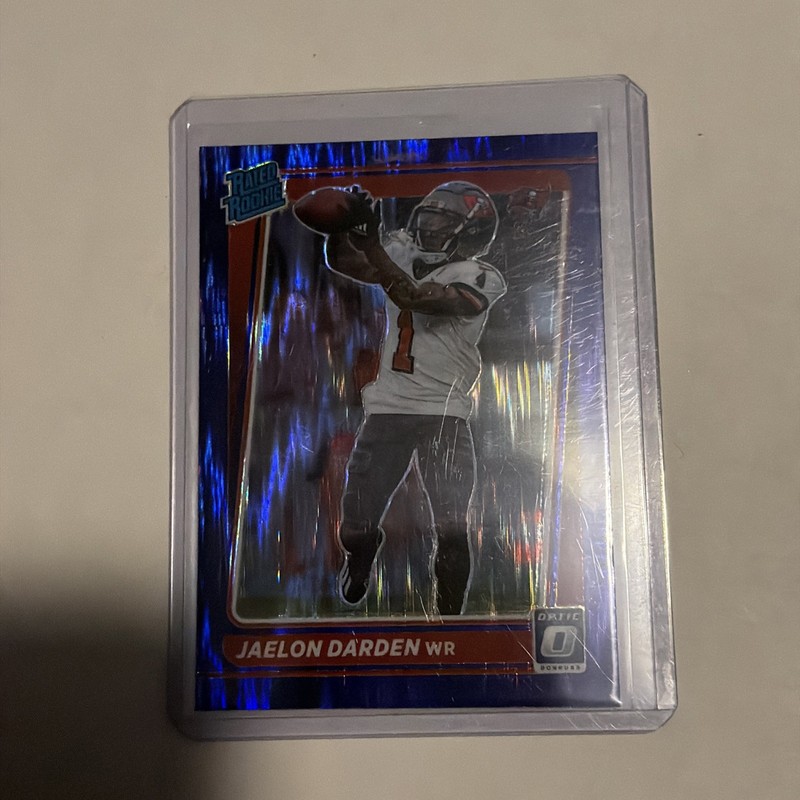 2021 Panini Donruss Optic - Rated Rookie Jaelon Darden #234 Purple Shock...