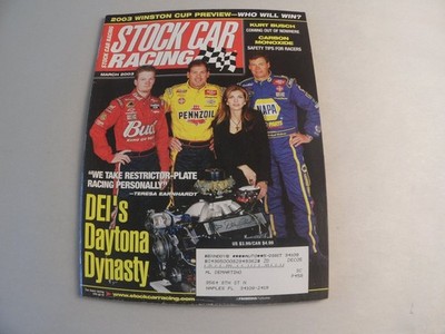 Stock Car Racing March 2003 Winston Cup Preview Magazine NASCAR DEI