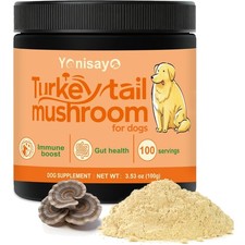 100 Pure Turkey Tail Mushroom Powder for Dogs - Immunity  Digestion Booster