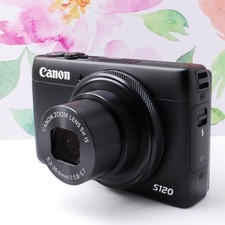 Canon PowerShot S120 Black 12.1MP 5X Zoom  Compact Digital Camera Good Condition