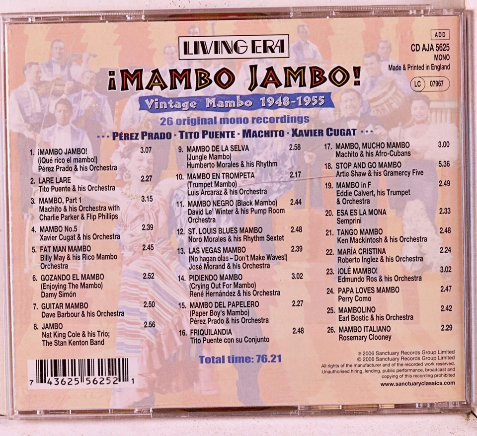 Various Artists - Mambo Jambo: Vintage Mambo 1948-... (CD 2006) - Image 2 of 2