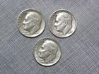Roosevelt Dimes (Lot Of Three) : 197 D, 1953 D, 1959 D.