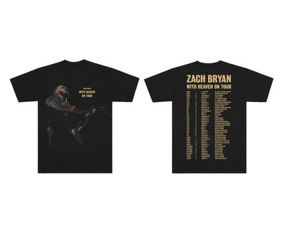 Zach B Ryan Tour With Heaven On Top Tour 2026 Photo Tour T-shirt  All Size