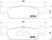 Brembo Bremsbelagsatz, Scheibenbremse P 68 060 FüR Dacia