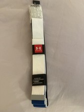 Under Armour Golf Reversible Webbing Belt White Blue Navy Mens OSFM NWT NEW