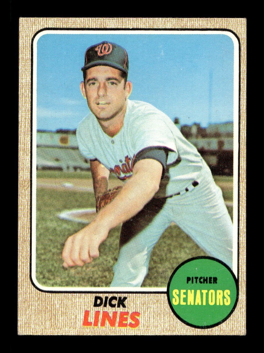 1968 Topps #291 Dick Lines Senators EX *5m