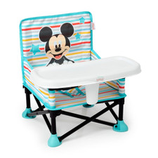 Mickey Mouse Pop 'N Sit Portable Booster,Floor Seat w/ Feeding Tray-Indoor/Outdo