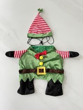 Dog Christmas Elf Costume Green red black Small nWOT
