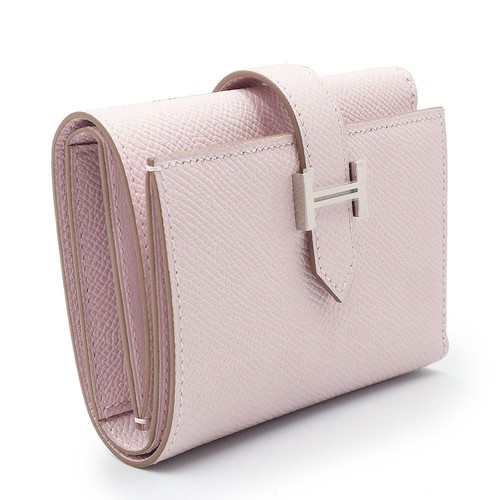 HERMES Bearn Combinet Compact Wallet Epsom calfskin, Mauve Pale - Picture 6 of 9