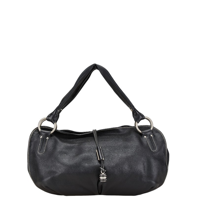 Celine Black Leather Tote Bag for Women 14.2x8.5x3.9in Pre-Owned