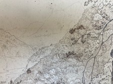 Sehr Schön Zeichnung XIX 1820 Tinte Bleistift Berg Der Mole Höhle Balme Antik