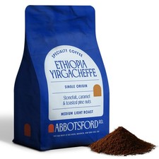 Ethiopia Yirgacheffe Ground Coffee Medium Light Roast Single Origin 12 oz