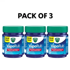 Vicks Vaporub 50ml Relief From Cold, Cough, Blocked Nose, Headache (pack of 3)