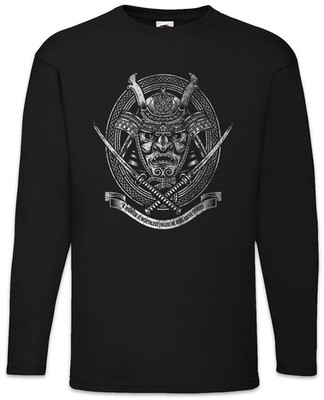 Samurai I Langarm T-Shirt Ninja Bushido Banzai Krieger Rüstung Helm Schwert
