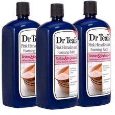 Pink Himalayan Salt Foam Bath Gift Set 3 Pack, 34oz Ea. - Essential Bergamo...