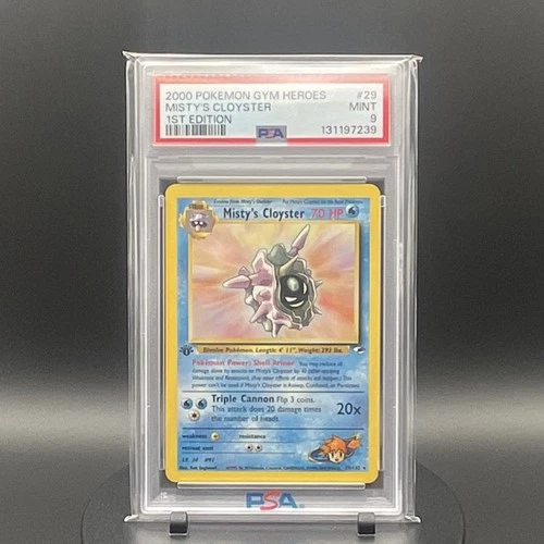 Pokémon Misty's Cloyster Gym Heroes 29/132 PSA 9 1st Edition Rare English