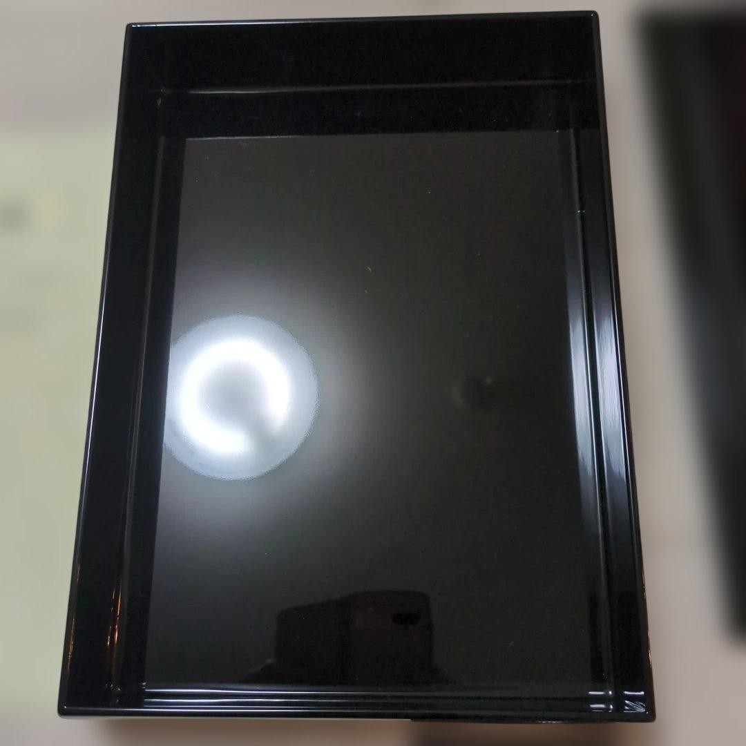 Echizen Lacquerware Letter Box 31.5x23.8x5cm Gold Leaf Pattern Used