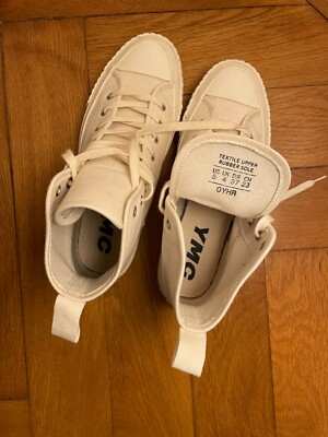 Moonstar x YMC Vulcanised Trainers Ecru