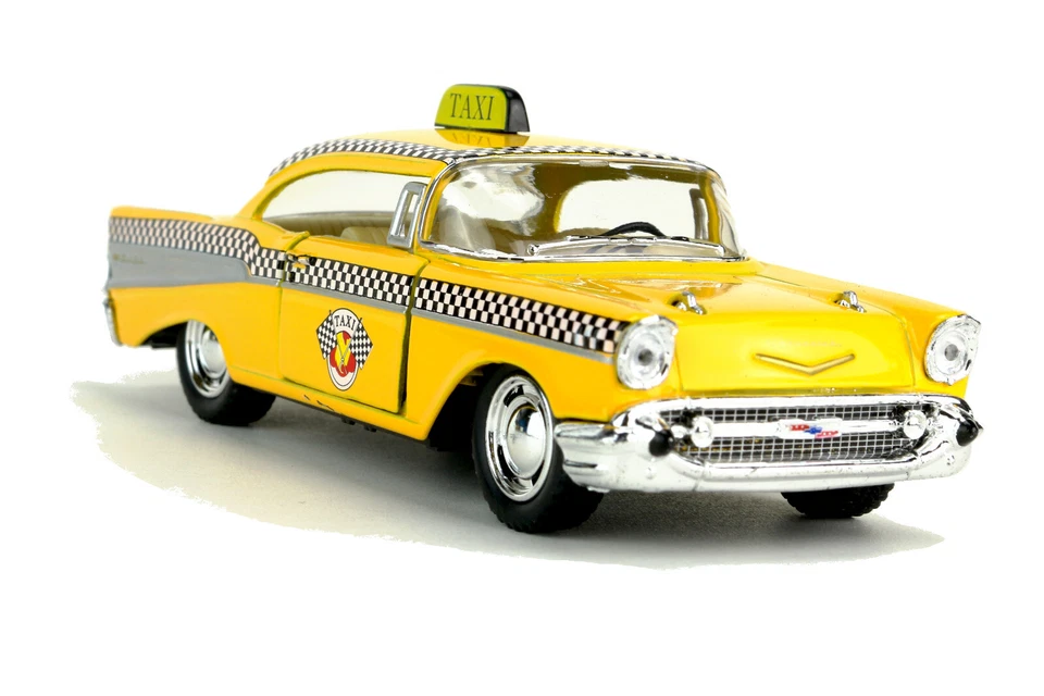 1957 Chevrolet Bel Air Taxi Modellauto Oldtimer 57er Chevy New York Yellow Cab - Bild 3 von 3