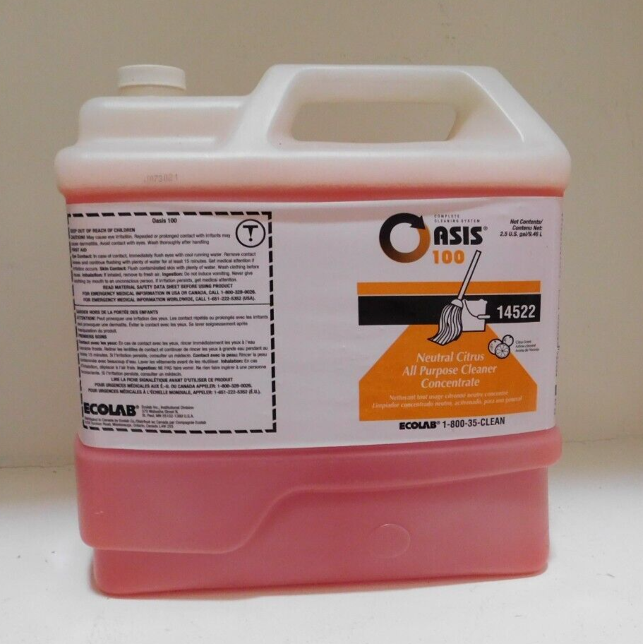 Ecolab Oasis 100 Neutral Citrus All Purpose & Floor Cleaner 2.5 Gallon
