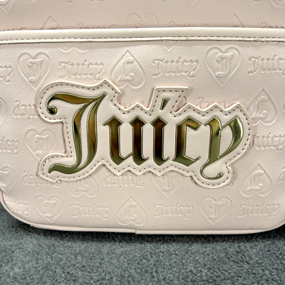 Juicy Couture Backpack Medium Powder blush pink gold Logo | eBay display picture 1