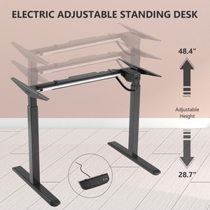 Electric-Height-Width-Adjustable-Standing-Desk-Frame-Single-Motor-amp-Memory-Control