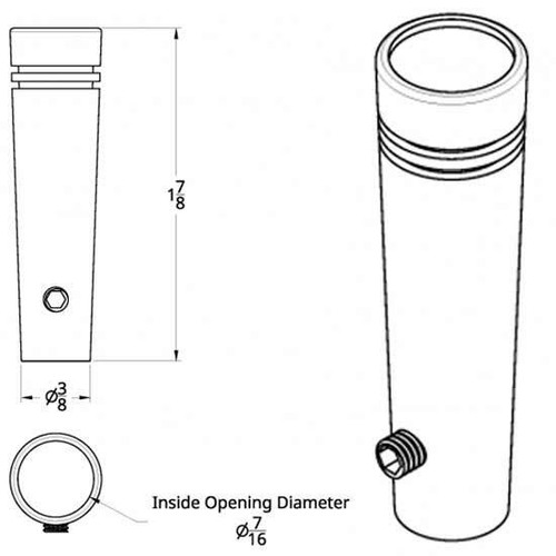 United Pacific 40011 - Chrome Toggle Extension With Clear Jewel Fits Peterbilt - Imagen 2 de 2