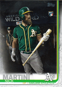 2019-Topps-Series-2-SP-Photo-Variation-618-Nick-Martini-RC-Athletics-Rookie