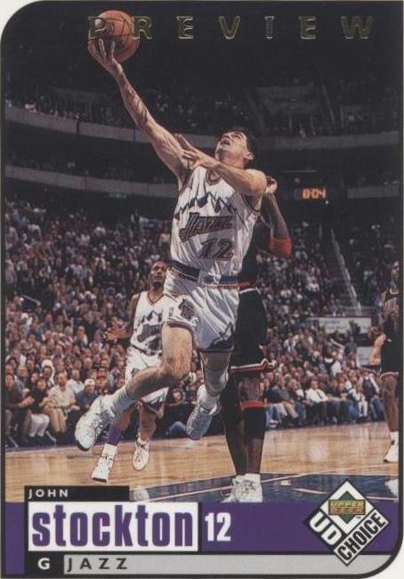 1998-99 Upper Deck UD Choice Preview - John Stockton #142 - 1 of 2