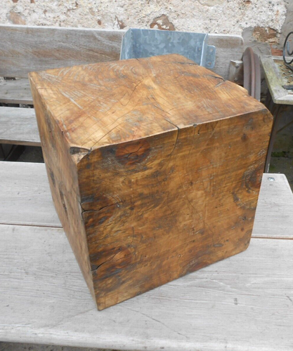 RECLAIMED SOLID WOOD SIDE TABLE - Picture 10 of 10