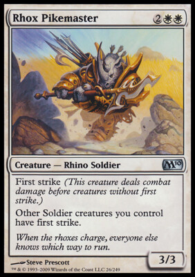 Magic the Gathering MTG Rhox Pikemaster (26) Magic 2010   NM