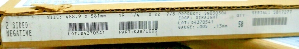 AB DICK PRESSTEK MATTE BLUE S2 PLATES .0055 GAUGE 19 1/4 X 22 7/8 50 SHEETS - Image 3 of 4