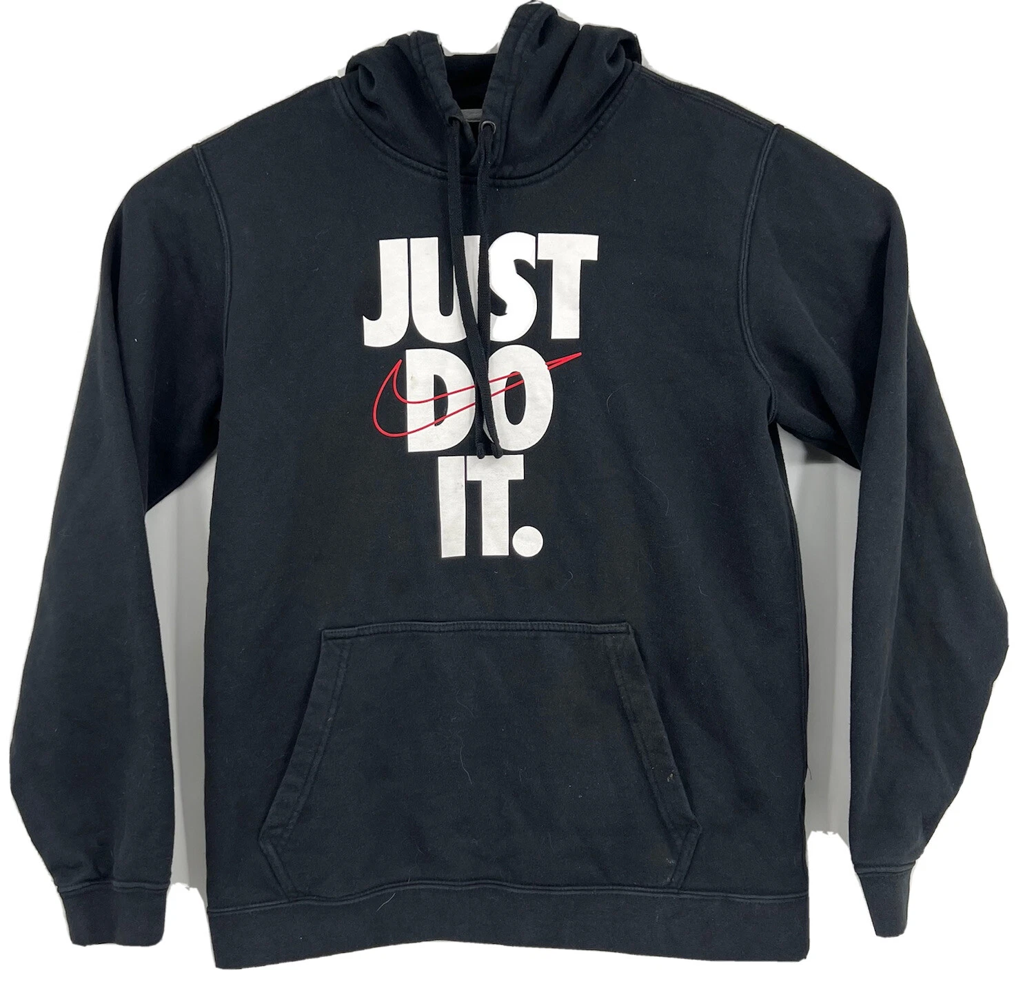 Nike Mens M Long Sleeve Dri Fit Just Do It Pullover Hoodie Sweatshirt Black
