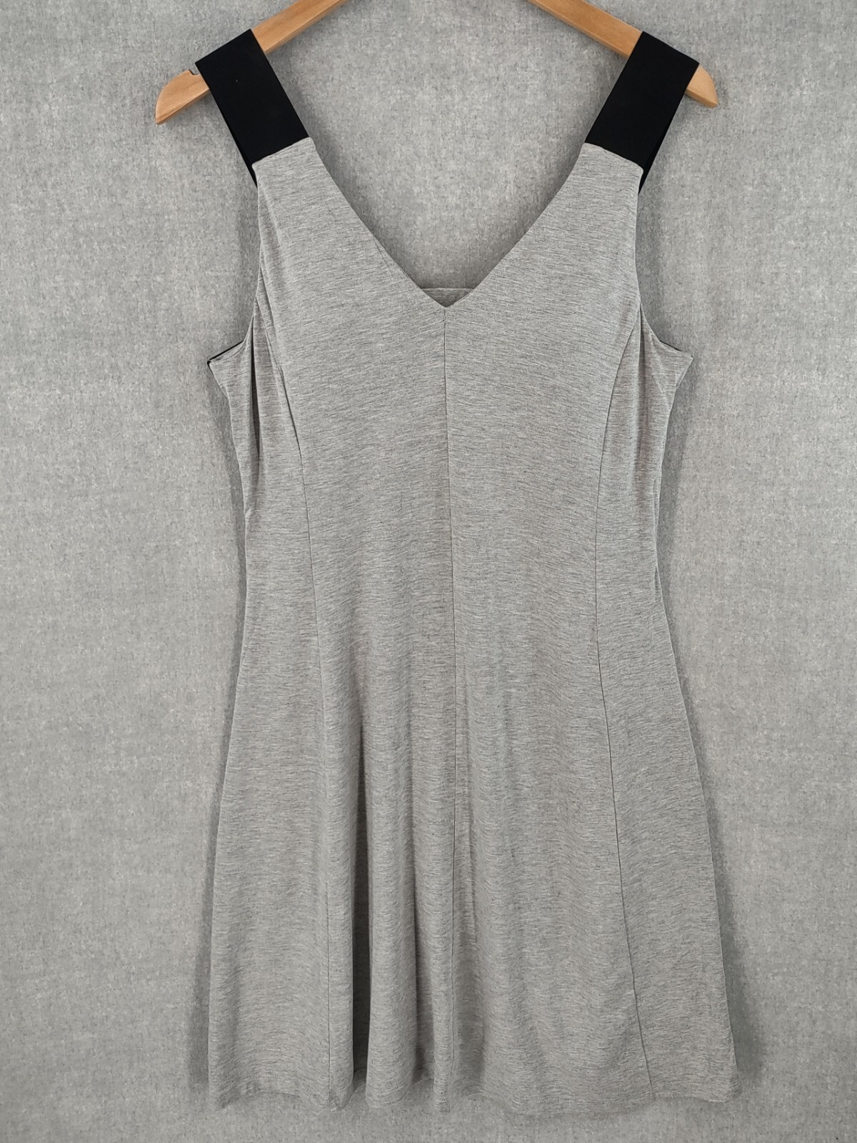 Athleta Dress Womens Medium Gray Santorini Support A-Line Stretch Sleeveless